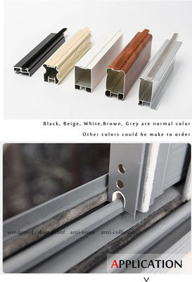 Porta e finestre in alluminio Base in silicone senza perdita di alluminio Porta scorrevole finestra Meteo Strip Scello spazzola per 50000 metri