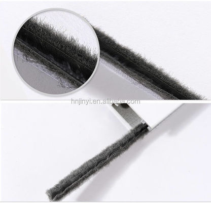PP Fin Aluminium Finestre e porte Dieta Strip Sello spazzola per appartamento Pile altezza 3-25mm / larghezza 3-50mm