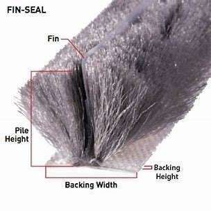 ISO9001 2008 Certified Brown Brush Seal Door Window Seal Strips in NERO/GRAU/BRAUN/BLANCO/ALTRE colori per le prestazioni