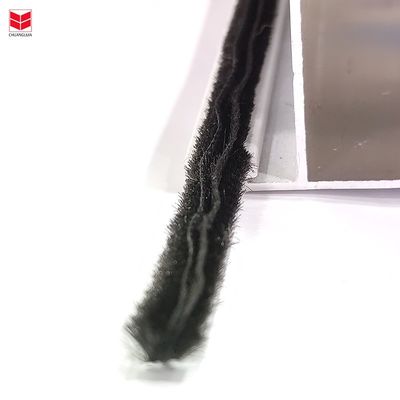 7*8 3p2l Striscia di vetro in lana con pinna di plastica per porte e finestre sigillo NERO/GRAU/BRUNO/BIANCO/ALTRO Durable 100% PP