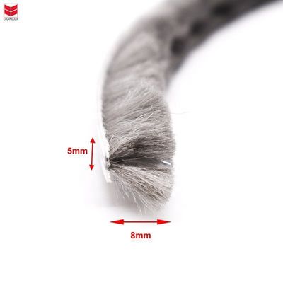 100% Pp Material Wool Pile Weather Strip con stile di design moderno e certificato ISO9001 2008 in colori grigio nero